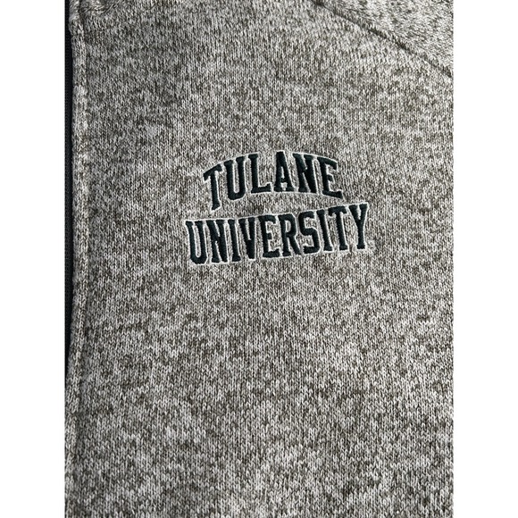 League Tulane University Gray 1/2 Zip Pullover Men's Large NCAA - Picture 2 of 9